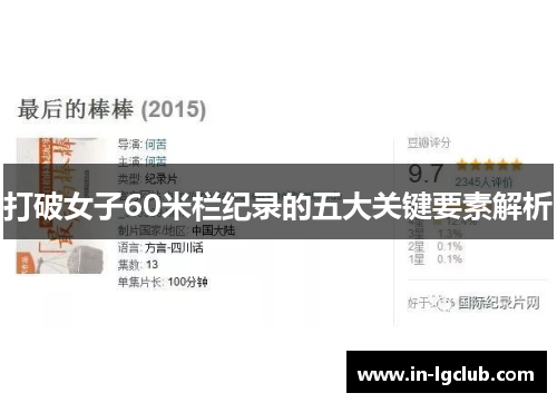 打破女子60米栏纪录的五大关键要素解析