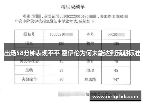 出场58分钟表现平平 霍伊伦为何未能达到预期标准